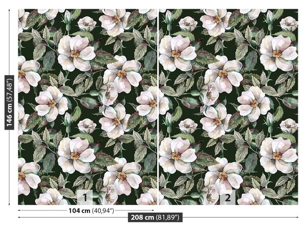 Carta da parati Rose selvagge 104x70 cm