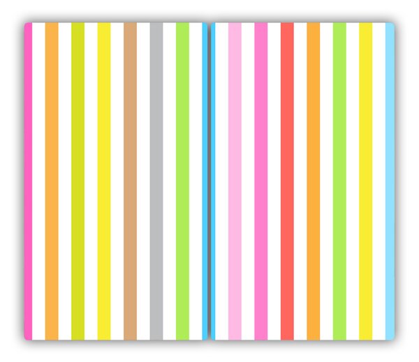 Tagliere in vetro Strisce colorate 60x52 cm