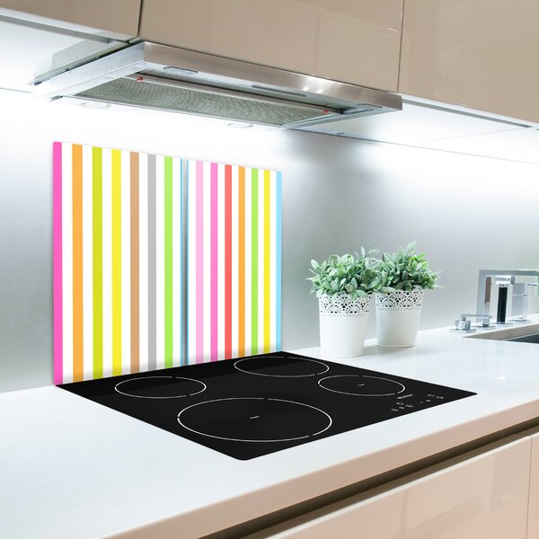 Tagliere in vetro Strisce colorate 60x52 cm