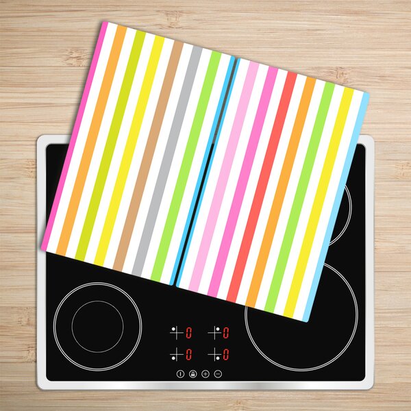 Tagliere in vetro Strisce colorate 60x52 cm