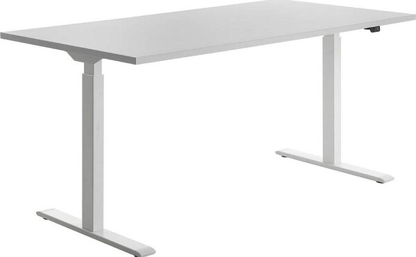 Topstar TTS16080WG Topstar E-Table höhenverstellbarer Schreibtisch lichtgrau rechteckig