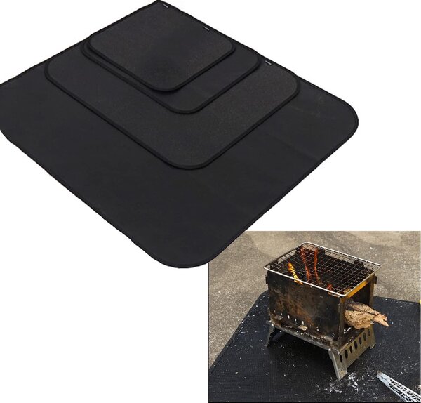 Tappetino per focolare, 89x86 cm - Sottopiatto resistente al calore per barbecue, ideale per terrazza e giardino
