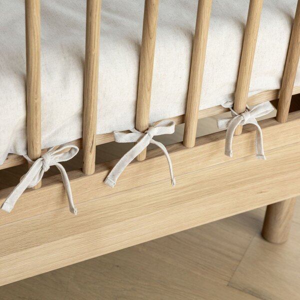 Lettino di colore naturale in rovere massiccio 70x140 cm Forrest – Vipack