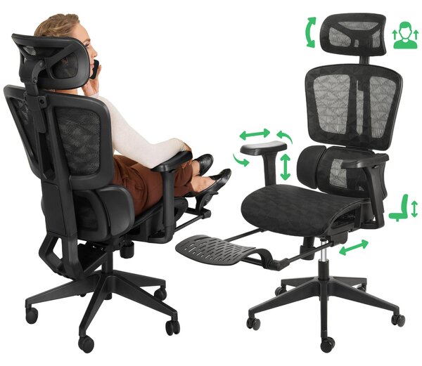 Di volio poltrona ergonomica Romalo - Nero