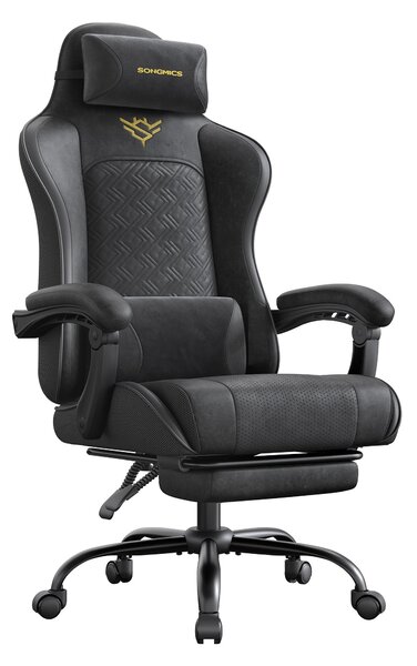 SONGMICS Sedia da gioco, sedia da ufficio, sedia da scrivania, poltrona da gioco ergonomica