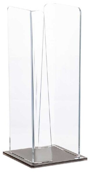 Vesta Portabicchieri verticale con struttura in plexiglass per bicchieri di plastica Like Water Marrone