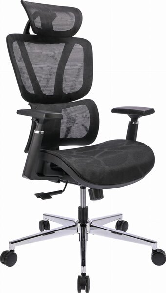 JUMI sedia da ufficio ergonomica NEOVA sedia da ufficio regolabile per scrivania nero braccioli