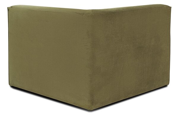 Modulo divano in velluto a coste verde Sting - Scandic