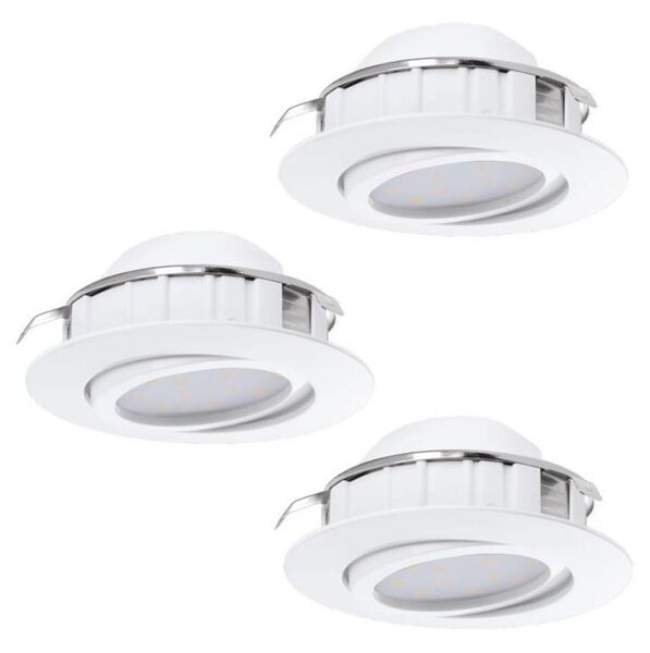 Eglo 78755 - SET 3x Lampada LED da incasso PINEDA LED/6W/230V 3000K bianco