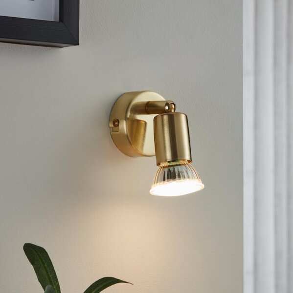 Eglo 33184 - Luce Spot da parete a LED BUZZ-LED 1xGU10/2,8W/230V 3000K oro