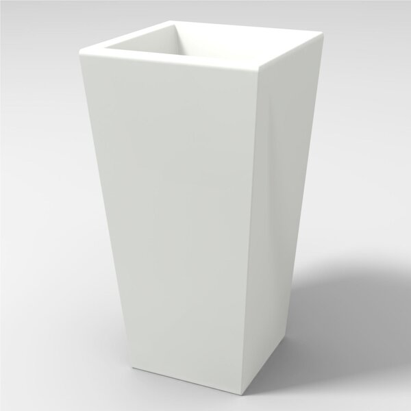 Porta vaso Vaso in polietilene EGIZIO LISCIO 32x22x53 cm ideale per arredare al meglio sia un ambiente interno che esterno Bianco Latte