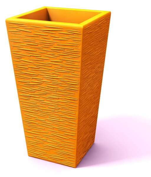 Porta vaso Vaso in polietilene EGIZIO rustico 32x22x53 cm ideale per arredare al meglio sia un ambiente interno che esterno Ocra