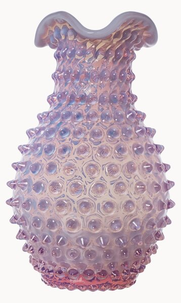Vaso in vetro soffiato Hobnail, alt. 21 cm