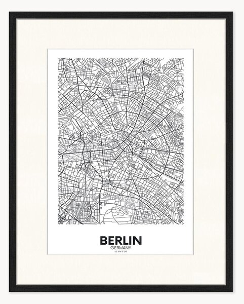 Poster incorniciato Map of Berlin