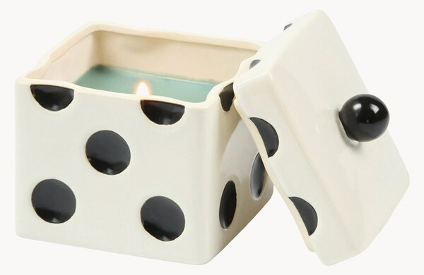 Candela profumata in ceramica Lucky Dice (lime nebbioso)
