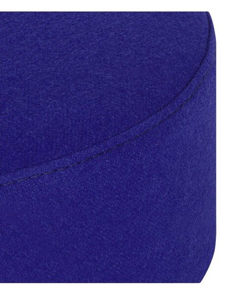 Poggiapiedi blu con rivestimento in lana Folk – noo.ma