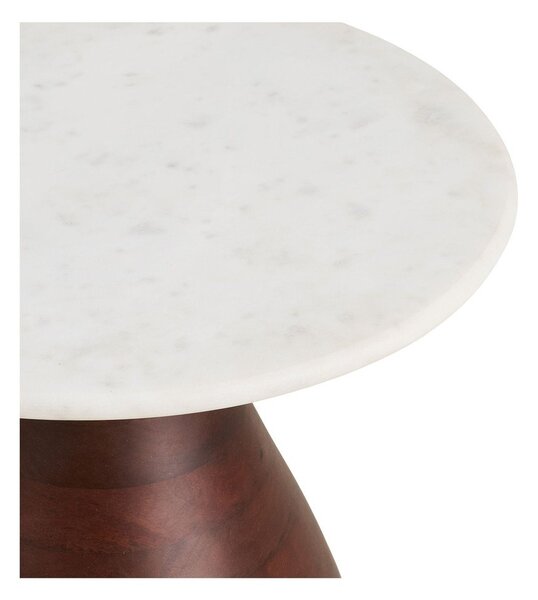 Tavolino rotondo con piano in marmo ø 40 cm Heide – House Nordic