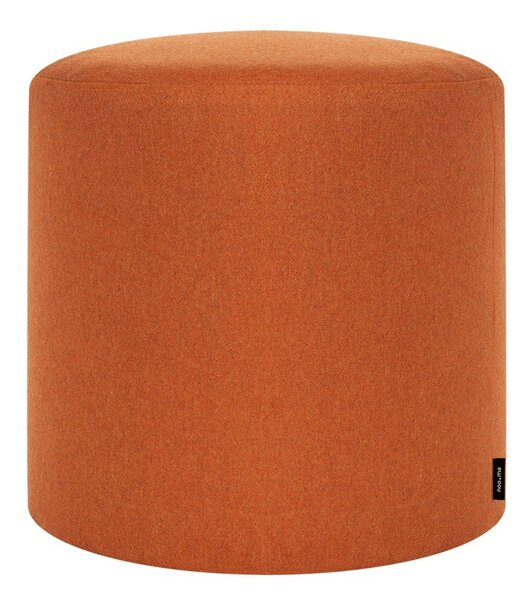 Poggiapiedi color terracotta con rivestimento in lana Folk – noo.ma