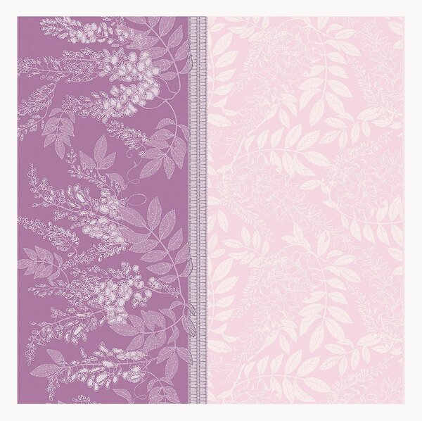Set di 4 tovaglioli jacquard Glycines Parme