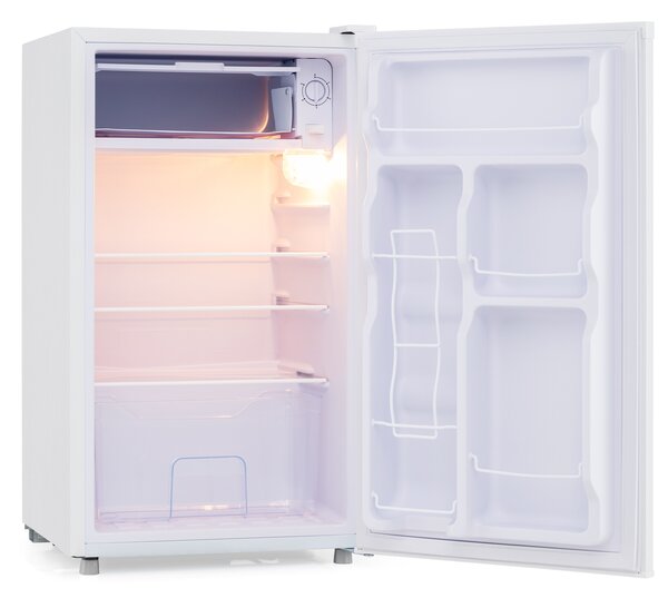 Costway Frigorifero piccolo 98l temperatura regolabile a 5 livelli, Mini frigo monoporta silenzioso con congelatore 25l Bianco