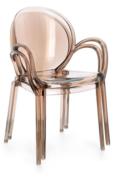 Sedia da esterno marrone chiaro in plastica Camilla – Bizzotto