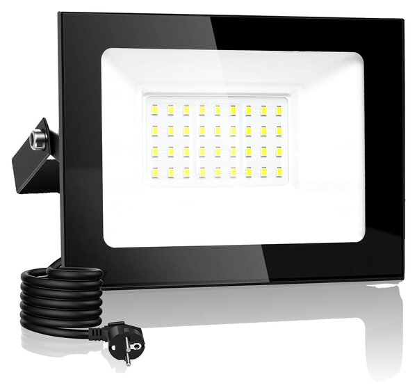 Fari a LED, impermeabili, ad alta efficienza energetica, 30W, 3000K, confezione da 5 pezzi