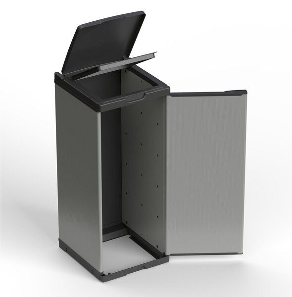 Mobile Porta sacco Per la Raccolta Differenziata In PVC MONO Adatto a sacchi da L 80-110 Dimensioni 35x41xh 87 cm - con Coperchio e Dischetti Coloratii tema