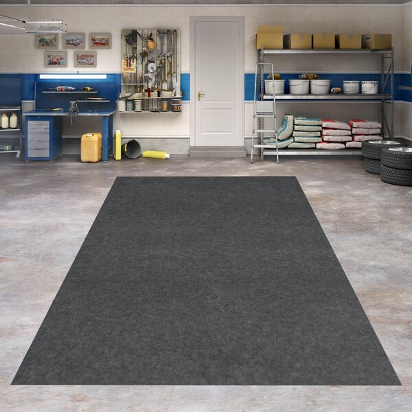 Costway Tappetino per garage lavabile e riutilizzabile con nastro biadesivo, Tappeto assorbente d'olio impermeabile per auto e moto per officina