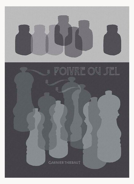 Set di 4 strofinacci jacquard Poivre Ou Sel Orage