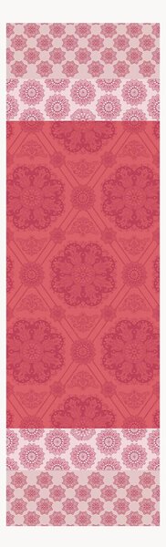 Runner da tavolo jacquard Mille Rosaces Framboise
