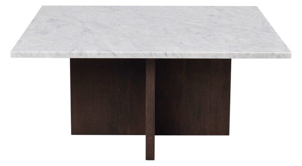 Tavolino in marmo bianco-marrone 90x90 cm Brooksville - Rowico