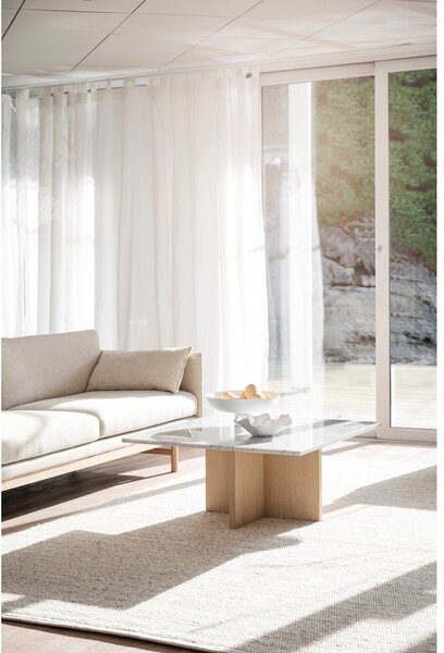 Tavolino in marmo bianco-marrone 90x90 cm Brooksville - Rowico