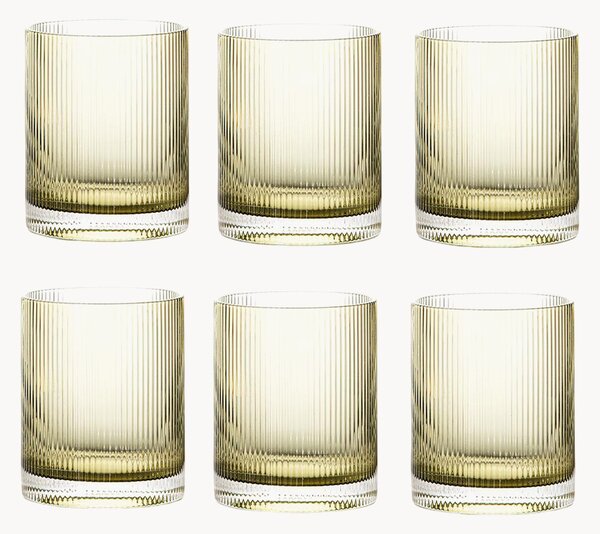 Set di 6 bicchieri Rigatino