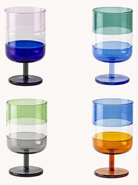 Set di 4 bicchieri da vino Stacks