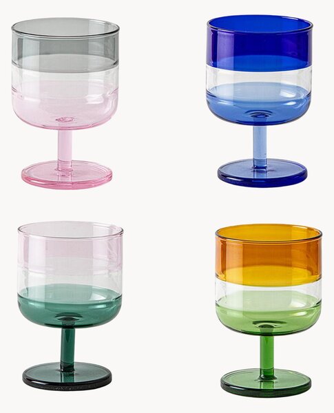 Set di 4 bicchieri da vino Stacks