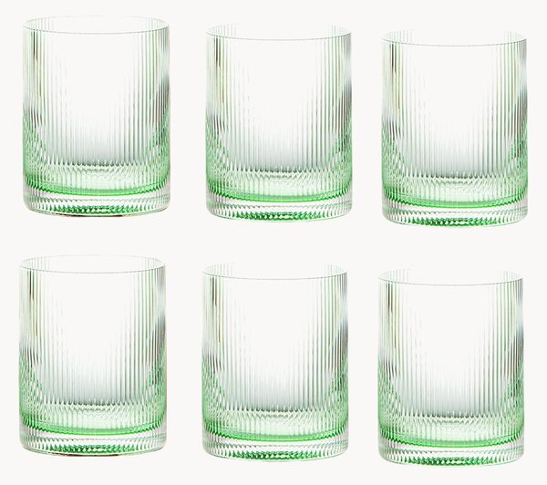 Set di 6 bicchieri Rigatino