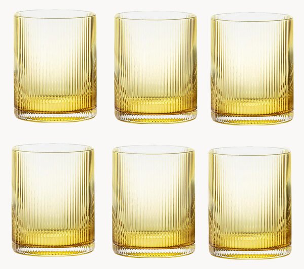 Set di 6 bicchieri Rigatino