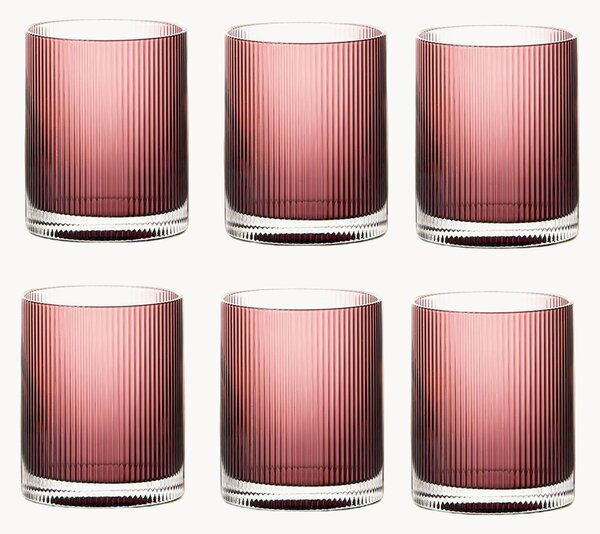 Set di 6 bicchieri Rigatino