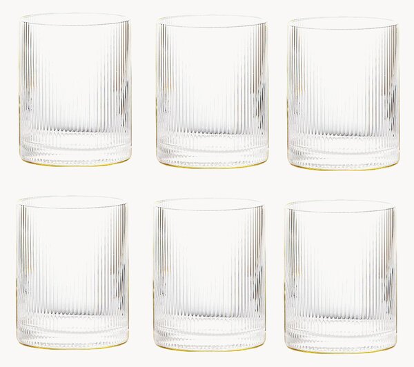 Set di 6 bicchieri Rigatino