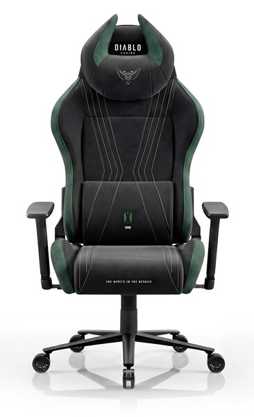 Sedia gaming in tessuto nero-verde Diablo X-Horn 2.0 Forest Green Normal