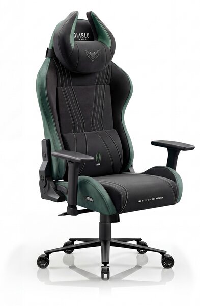 Sedia gaming in tessuto nero-verde Diablo X-Horn 2.0 Forest Green Normal
