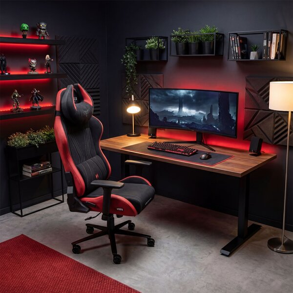 Sedia gaming in tessuto nero-rosso Diablo X-Horn 2.0 Bloody Mary Normal