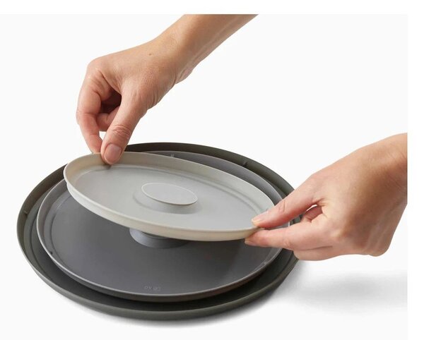 Ciotole in set argentate in acciaio inox 4 pz ø 28,5 cm Nest Prep&Store – Joseph Joseph
