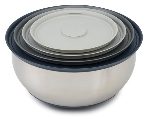 Ciotole in set argentate in acciaio inox 4 pz ø 28,5 cm Nest Prep&Store – Joseph Joseph