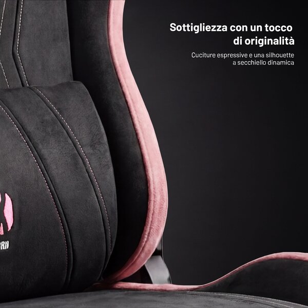 Sedia gaming in tessuto nero-rosa Diablo X-Horn 2.0 Akira Pink Normal