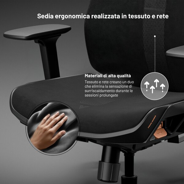 Sedia da ufficio ergonomica nera V-Flash Ultra Black