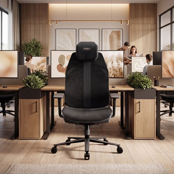 Sedia da ufficio ergonomica nera V-Flash Ultra Black