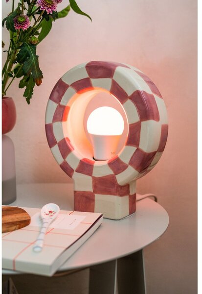 Lampada da tavolo rosa (altezza totale 23,5 cm) Vialini – Bloomingville
