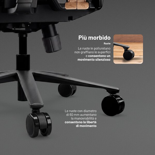 Sedia da ufficio ergonomica nera V-Flash Ultra Black