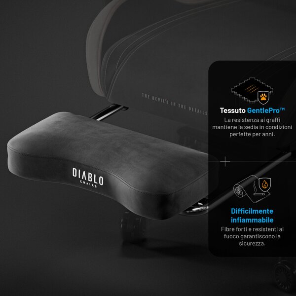 Poggiapiedi in tessuto per sedia gaming Diablo Chairs